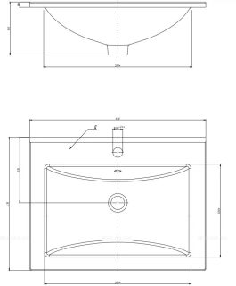 Мебельная раковина Керамин Бергамо Нова CDB00018580 60см белый